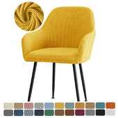 Kõrge käega söögitooli kate Polar fliisist ühevärviline tugitooli katted Istmekatted Elastsed toolid Protector Living