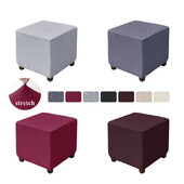 Ottomani ruudukujuline kate elutuba libisemiskindel Jacquard jalatugi libisemiskate kõikehõlmav tolmukindel taburetümbris mööblikaitse