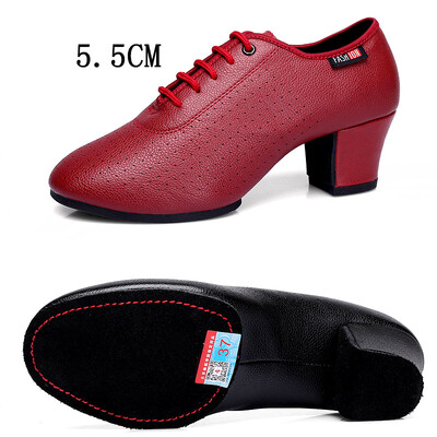 Cipele za latinoameričke plesove Ženske cipele za salsu i jazz Cipele za ples na petu 5,5 cm Mekani potplat Ženske tenisice za ples Ženske cipele