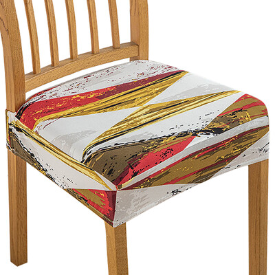 Καλύμματα καθισμάτων καρέκλας τραπεζαρίας 1 τεμαχίου για καρέκλες τραπεζαρίας, αφαιρούμενα καλύμματα καρέκλας με ελαστική εκτύπωση που πλένονται