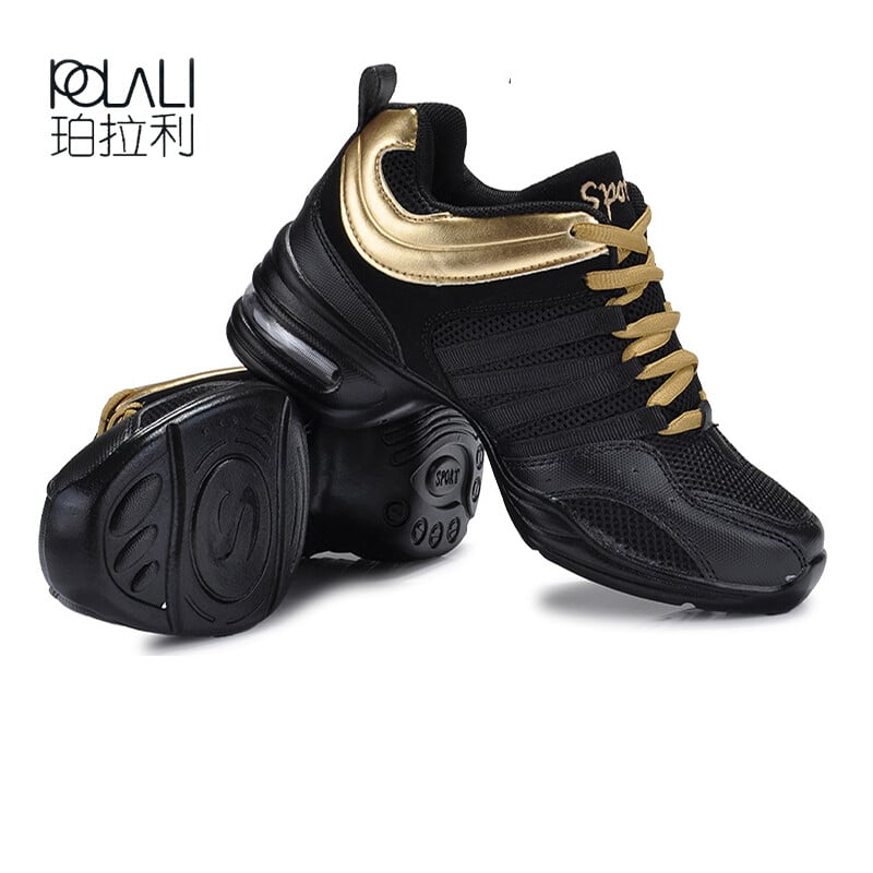 POLALI femei negru roșu aur alb pantofi de dans femei jazz hip hop pantofi pantofi pentru femei platformă dans pantofi fitness dame