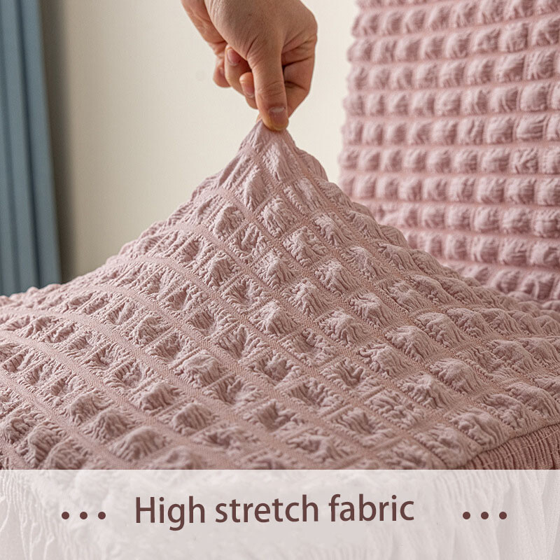 Seersuckeri toolikatted koos seelikuga, suured elastsed kodumunandid, katted, söögilaud, veniv kate peo banketi kaunistamiseks