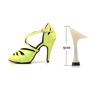 Ladingwu Latin Dance Παπούτσια Μικρό άνοιγμα Γυναικεία Salsa Party Ballroom Dance παπούτσια Κατιονικά Chameleon Symphony Flash Satin