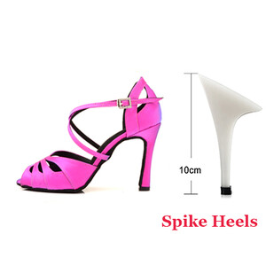 Ladingwu Latin Dance Παπούτσια Μικρό άνοιγμα Γυναικεία Salsa Party Ballroom Dance παπούτσια Κατιονικά Chameleon Symphony Flash Satin