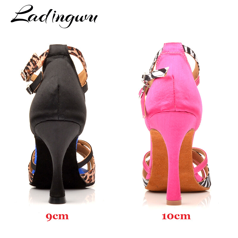 Ladingwu Pantofi de dans Latină Femei Salsa Pantofi de dans Fete Performanță de petrecere Pantofi de dans profesionali Soft Bottom Ballroom
