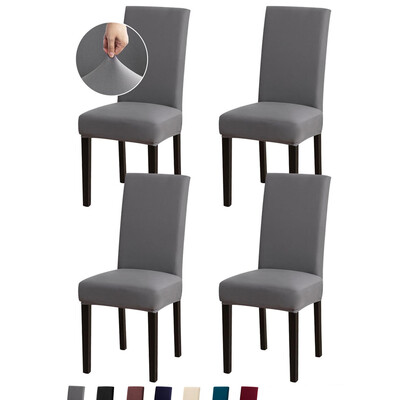 Set de 4/8 huse pentru scaune elastice din spandex, bucătărie, hotel, banchet, nuntă, banchet, petrecere, mese, protecție elastică pentru scaun