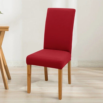 Еластична едноцветна регулируема калъфка за стол, спандекс, разтегливи калъфи, калъфи за столове, седалки, кухня, трапезария, сватбен банкет, дом