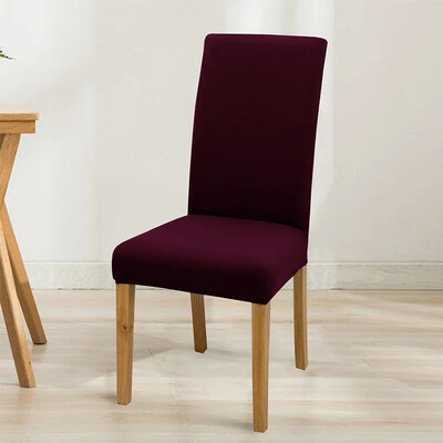 Еластична едноцветна регулируема калъфка за стол, спандекс, разтегливи калъфи, калъфи за столове, седалки, кухня, трапезария, сватбен банкет, дом