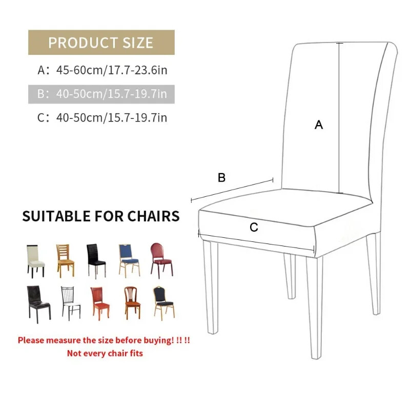 Еластична едноцветна регулируема калъфка за стол, спандекс, разтегливи калъфи, калъфи за столове, седалки, кухня, трапезария, сватбен банкет, дом