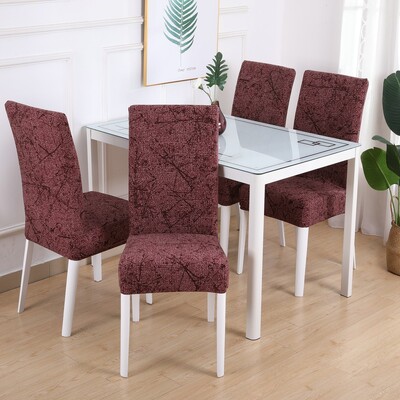 Huse pentru scaune imprimate 1/2/4/6 piese, lavabile, elastice mari, pentru scaune de bucătărie Huse extensibile pentru scaune pentru sala de mese de nuntă