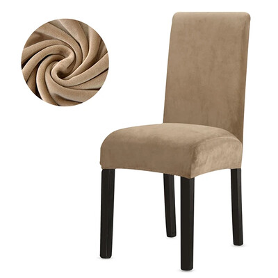 Husa de scaun din catifea 1 buc pentru sufragerie Spandex elastic super moale husa pentru scaun pentru bucatarie, acasa, hotel, banchet de nunta