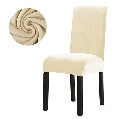 Husa de scaun din catifea 1 buc pentru sufragerie Spandex elastic super moale husa pentru scaun pentru bucatarie, acasa, hotel, banchet de nunta