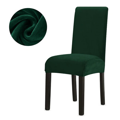 Husa de scaun din catifea 1 buc pentru sufragerie Spandex elastic super moale husa pentru scaun pentru bucatarie, acasa, hotel, banchet de nunta