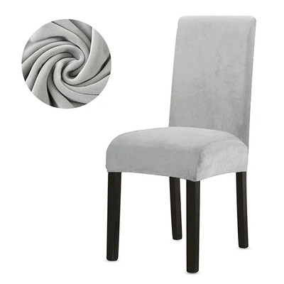 Husa de scaun din catifea 1 buc pentru sufragerie Spandex elastic super moale husa pentru scaun pentru bucatarie, acasa, hotel, banchet de nunta