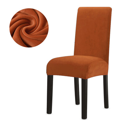 Husa de scaun din catifea 1 buc pentru sufragerie Spandex elastic super moale husa pentru scaun pentru bucatarie, acasa, hotel, banchet de nunta
