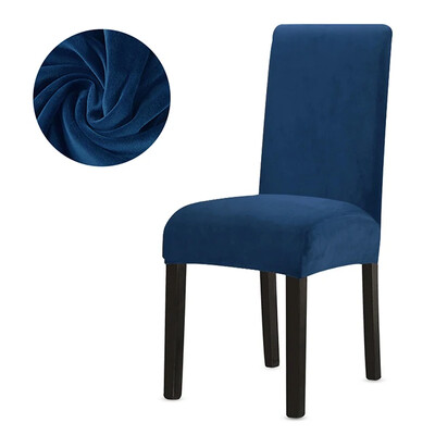 Husa de scaun din catifea 1 buc pentru sufragerie Spandex elastic super moale husa pentru scaun pentru bucatarie, acasa, hotel, banchet de nunta