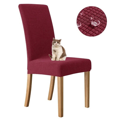 Husa pentru scaune reglabila rezistenta la apa 1 2 4 pachete Husa scaun de bucatarie pentru sufragerie Husa pentru scaune jacquard Elastic Spandex