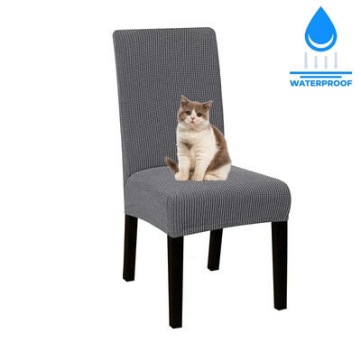 Husa pentru scaune reglabila rezistenta la apa 1 2 4 pachete Husa scaun de bucatarie pentru sufragerie Husa pentru scaune jacquard Elastic Spandex