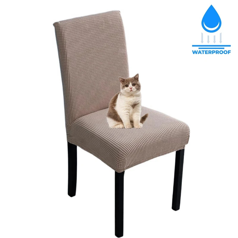 Husa pentru scaune reglabila rezistenta la apa 1 2 4 pachete Husa scaun de bucatarie pentru sufragerie Husa pentru scaune jacquard Elastic Spandex