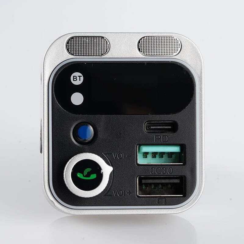 Πομπός Bluetooth 5.0 FM 2023 για αυτοκίνητο FM/AUX Προσαρμογέας Bluetooth αυτοκινήτου Φορτιστής αυτοκινήτου Ενίσχυση μπάσων Φορτιστής 3 θυρών Προσαρμογέας Bluetooth