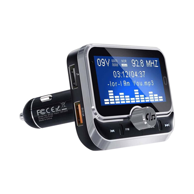 BC32 Dual USB Charging Bluetooth Hand-free Φορτιστής αυτοκινήτου Πομπός FM MP3 Music Player Car Kit, Υποστήριξη Hands-Free Call & Micro