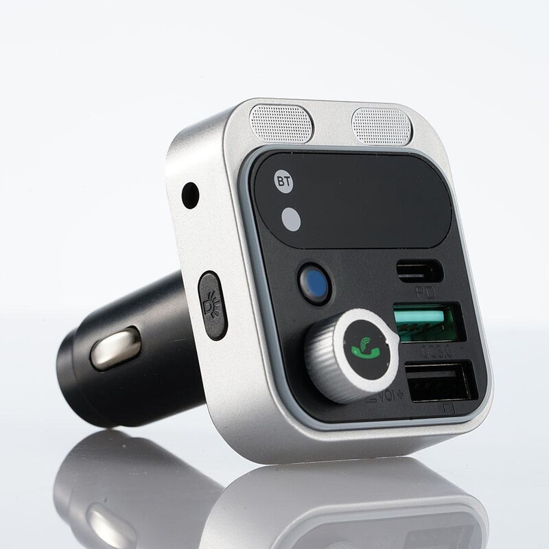 Bluetooth 5.2 FM трансмитер за кола По-силен двоен микрофон Дълбок басов звук 48W PD QC3.0 Зарядно за кола Bluetooth адаптер