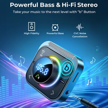 Bluetooth 5.3 FM Transmitt Bluetooth автомобилен адаптер зарядно за кола PD&QC 3.0 FM Bluetooth автомобилен предавател Модулатор в колата