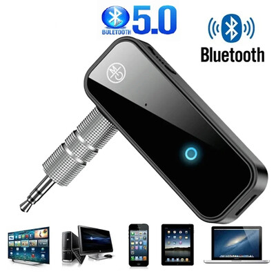 Adaptor wireless 2 in1 Bluetooth 5.0 Transmițător receptor 3,5 mm Jack Adaptor audio AUX pentru căști audio Aux pentru muzică audio auto