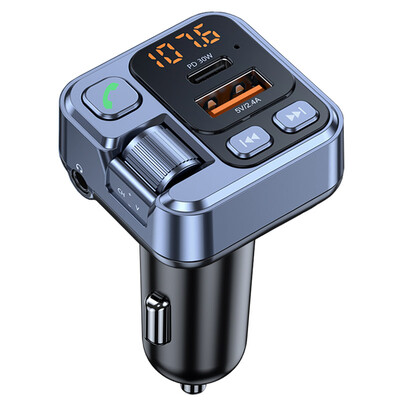 JaJaBor FM odašiljač Modulator Auto MP3 Player AUX Audio Prijemnik USB Type C PD 30W Auto Punjač Handsfree Bluetooth Auto Kit