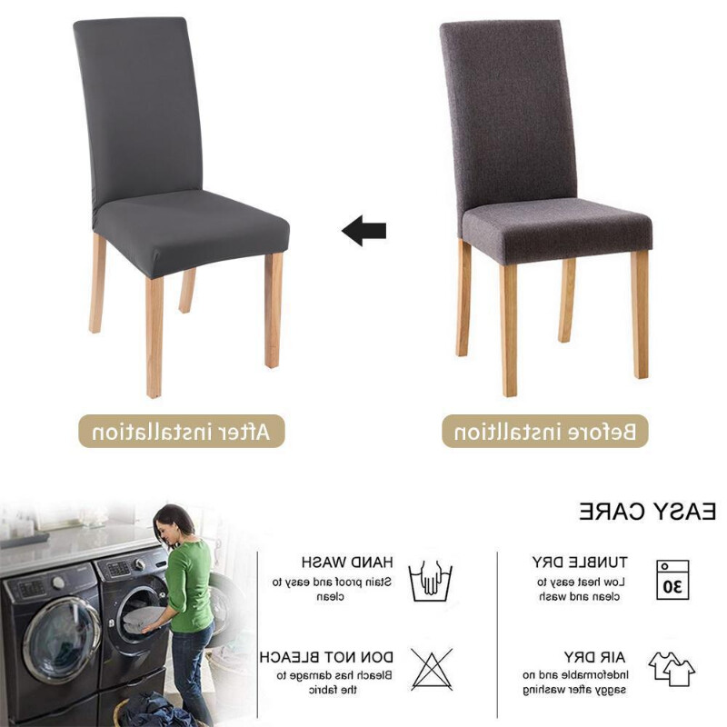 Huse pentru scaune elastice, reglabile, de culoare solidă, spandex, elastic, huse pentru scaune pentru scaune, bucătărie, sufragerie, banchet de nuntă, acasă