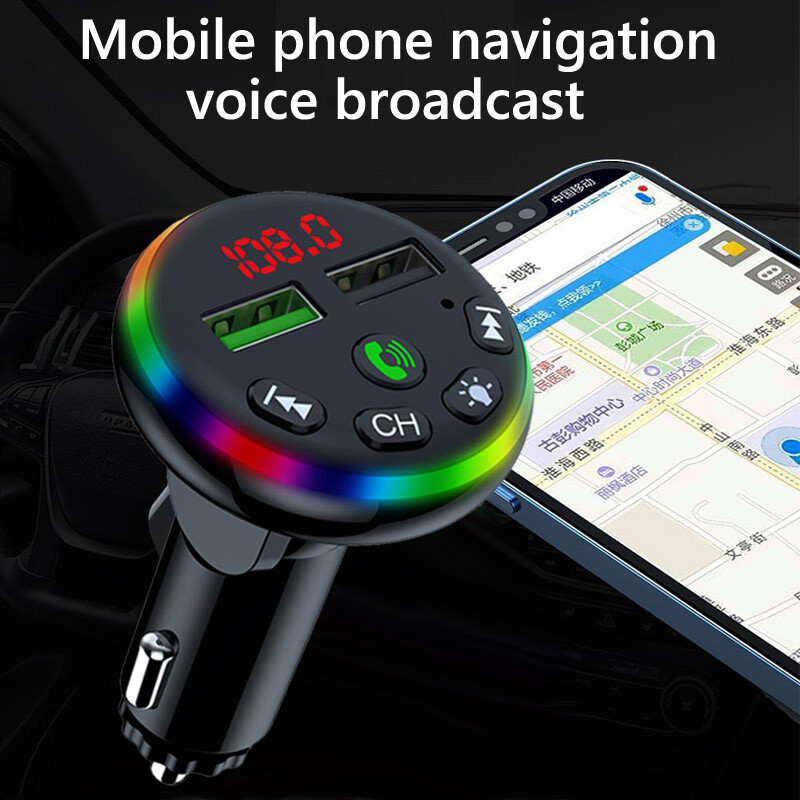 JaJaBor Transmițător FM Brichetă USB Card SD Încărcare rapidă USB Încărcător telefon Bluetooth 5.0 Kit Mâini libere Auto MP3 Player