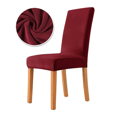 1Pieces Velvet Fabric Πιο φθηνά καλύμματα καρέκλας Universal size Stretch Chair covers Seat Case Slipcoves for Dining Room Home