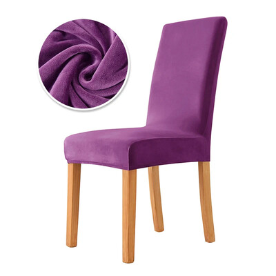 1Pieces Velvet Fabric Πιο φθηνά καλύμματα καρέκλας Universal size Stretch Chair covers Seat Case Slipcoves for Dining Room Home
