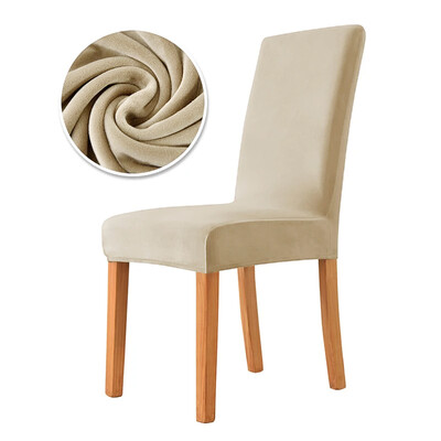 1Pieces Velvet Fabric Πιο φθηνά καλύμματα καρέκλας Universal size Stretch Chair covers Seat Case Slipcoves for Dining Room Home