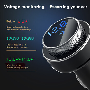 GC16 Car FM Transmitter Wireless Modulator Συμβατό με Bluetooth Handsfree TF U Disk MP3 Player Διπλός γρήγορος φορτιστής USB QC3.0