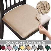 Huse pentru scaune din catifea super moale, culori simple Huse pentru scaune elastice pentru sufragerie Protector detașabil pentru mobilier din spandex pentru restaurant