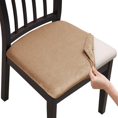 Huse pentru scaune din catifea super moale, culori simple Huse pentru scaune elastice pentru sufragerie Protector detașabil pentru mobilier din spandex pentru restaurant