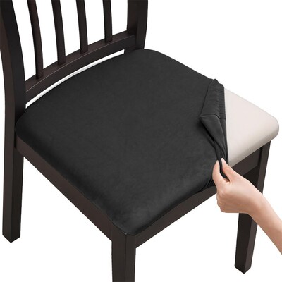 Huse pentru scaune din catifea super moale, culori simple Huse pentru scaune elastice pentru sufragerie Protector detașabil pentru mobilier din spandex pentru restaurant