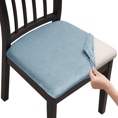 Huse pentru scaune din catifea super moale, culori simple Huse pentru scaune elastice pentru sufragerie Protector detașabil pentru mobilier din spandex pentru restaurant