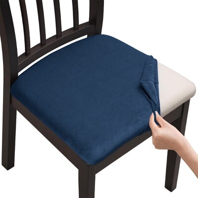 Huse pentru scaune din catifea super moale, culori simple Huse pentru scaune elastice pentru sufragerie Protector detașabil pentru mobilier din spandex pentru restaurant
