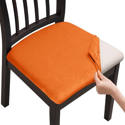 Huse pentru scaune din catifea super moale, culori simple Huse pentru scaune elastice pentru sufragerie Protector detașabil pentru mobilier din spandex pentru restaurant