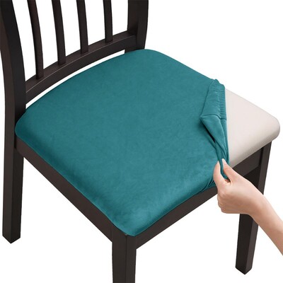 Huse pentru scaune din catifea super moale, culori simple Huse pentru scaune elastice pentru sufragerie Protector detașabil pentru mobilier din spandex pentru restaurant