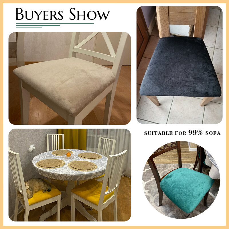 Huse pentru scaune din catifea super moale, culori simple Huse pentru scaune elastice pentru sufragerie Protector detașabil pentru mobilier din spandex pentru restaurant