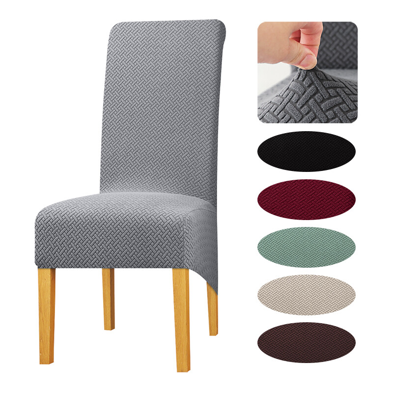 1/2/4/6 kom navlaka za stolac s visokim naslonom za blagovaonicu Jacquard rastezljiva XL veličina Navlaka za stolicu protiv prljanja Spandex štitnici za sjedala