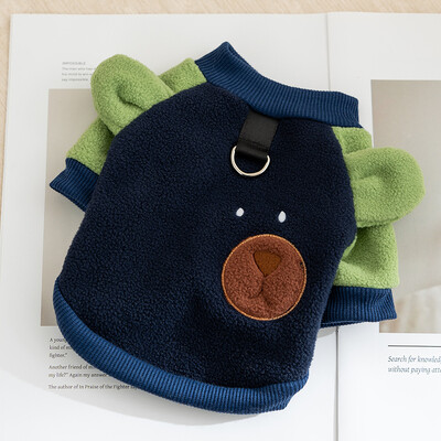 Зимни дрехи за домашни кучета Модни качулки за кучета Сладък суичър Puppu Меки топли пуловери за котки Качулки за домашни любимци Костюми за куче френски булдог