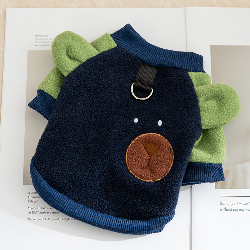 Зимни дрехи за домашни кучета Модни качулки за кучета Сладък суичър Puppu Меки топли пуловери за котки Качулки за домашни любимци Костюми за куче френски булдог