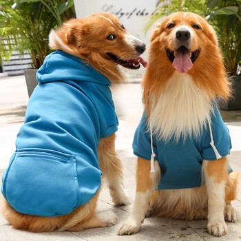 Puppy Dog Hoodie за малки и средни кучета Суичър с качулка и джобна шапка Дрехи за домашни любимци Пуловери Качулки за котки Палто Зима