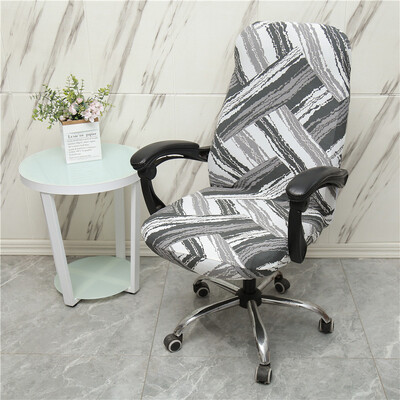 Computer Arm Chair Cover New Retro Printing Style High Elastic Spandex M L Seat Slipcover For Home Office