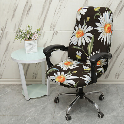Husa scaun braț computer nou stil de imprimare retro cu elasticitate înaltă spandex ML husă scaun pentru birou acasă