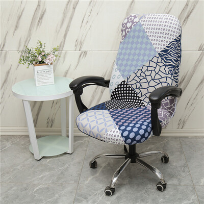 Husa scaun braț computer nou stil de imprimare retro cu elasticitate înaltă spandex ML husă scaun pentru birou acasă